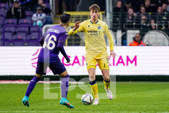 2022-05-01 - Jack Hendry of Club Brugge during the Belgian championship Jupiler Pro League football match between RSC Anderlecht and Club Brugge on May 1, 2022 at Lotto Park in Brussel, Belgium - RSC ANDERLECHT VS CLUB BRUGGE - BELGIAN PRO LEAGUE - SOCCER