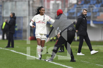 2022-01-05 - Lindsey Thomas of A.C. Milan during the Women's Italian Supercup Semi-Final between A.S. Roma Women and A.C. Milan at the Domenico Francioni Stadium on 5th of January, 2022 in Latina, Italy. - AS ROMA VS AC MILAN - WOMEN SUPERCOPPA - SOCCER