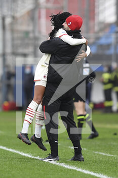 2022-01-05 - Lindsey Thomas of A.C. Milan during the Women's Italian Supercup Semi-Final between A.S. Roma Women and A.C. Milan at the Domenico Francioni Stadium on 5th of January, 2022 in Latina, Italy. - AS ROMA VS AC MILAN - WOMEN SUPERCOPPA - SOCCER