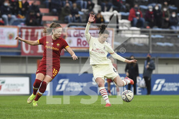 2022-01-05 - Laura Fusetti of A.C. Milan during the Women's Italian Supercup Semi-Final between A.S. Roma Women and A.C. Milan at the Domenico Francioni Stadium on 5th of January, 2022 in Latina, Italy. - AS ROMA VS AC MILAN - WOMEN SUPERCOPPA - SOCCER
