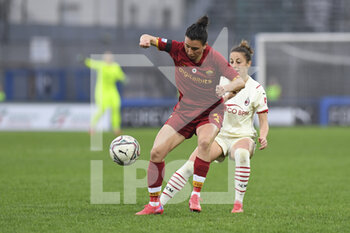 2022-01-05 - Lucia Guglielmo of AS Roma Women during the Women's Italian Supercup Semi-Final between A.S. Roma Women and A.C. Milan at the Domenico Francioni Stadium on 5th of January, 2022 in Latina, Italy. - AS ROMA VS AC MILAN - WOMEN SUPERCOPPA - SOCCER