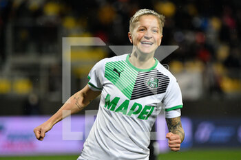 2022-01-05 - Lana Clelland (Sassuolo Women) celebrates after scoring the goal 1-1 during the Italian women's super cup semifinal 2021/2022 match between Juventus Women vs Sassuolo Women at the Benito Stirpe stadium in Frosinone on 05 January 2021. - JUVENTUS FC VS US SASSUOLO - WOMEN SUPERCOPPA - SOCCER
