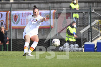 2022-02-13 - Vanessa Bernauer of AS Roma Women during the quarter-final return match of Women's Coppa Italia between A.S. Roma Women and F.C. Como Women at the stadio Tre Fontane on 13th of February, 2022 in Rome, Italy. - AS ROMA VS FC COMO WOMEN - WOMEN ITALIAN CUP - SOCCER