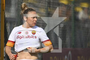 2022-02-13 - Joyce Magalhães Borini of AS Roma Women during the quarter-final return match of Women's Coppa Italia between A.S. Roma Women and F.C. Como Women at the stadio Tre Fontane on 13th of February, 2022 in Rome, Italy. - AS ROMA VS FC COMO WOMEN - WOMEN ITALIAN CUP - SOCCER