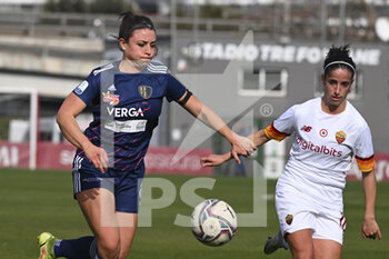 2022-02-13 - Claudia Ciccotti of AS Roma Women during the quarter-final return match of Women's Coppa Italia between A.S. Roma Women and F.C. Como Women at the stadio Tre Fontane on 13th of February, 2022 in Rome, Italy. - AS ROMA VS FC COMO WOMEN - WOMEN ITALIAN CUP - SOCCER
