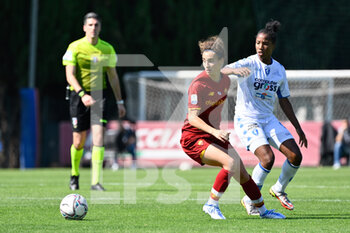 2022-04-30 - Angelica Soffia (AS Roma Women) Chante' Dompig (Empoli Ladies)  during the Women's Italian Cup 2021/22 match between AS Roma vs Empoli Ladies at the Tre Fontane stadium on 30 April 2022. - AS ROMA VS EMPOLI LADIES - WOMEN ITALIAN CUP - SOCCER