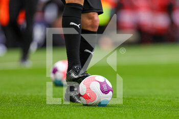 2022-07-06 - The match ball during the UEFA Women's Euro 2022, Group A football match between England and Austria on July 6, 2022 at Old Trafford in Manchester, England - FOOTBALL - WOMEN'S EURO 2022 - ENGLAND V AUSTRIA - UEFA EUROPEAN - SOCCER
