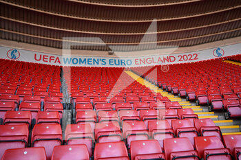 2022-07-07 - UEFA Women’s Euro 2022 branding in the stadium ahead of the UEFA Women's Euro 2022, Group A football match between Norway and Northern Ireland on July 7, 2022 at the St Mary's Stadium in Southampton, England - FOOTBALL - WOMEN'S EURO 2022 - NORWAY V NORTHERN IRELAND - UEFA EUROPEAN - SOCCER