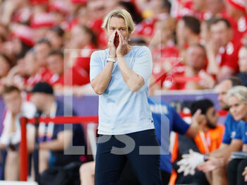 2022-07-08 - Germany coach Martina Voss-Tecklenburg during the UEFA Women's Euro 2022, Group B football match between Germany and Denmark on July 8, 2022 at the Brentford Community Stadium in Brentford, England - FOOTBALL - WOMEN'S EURO 2022 - GERMANY V DENMARK - UEFA EUROPEAN - SOCCER