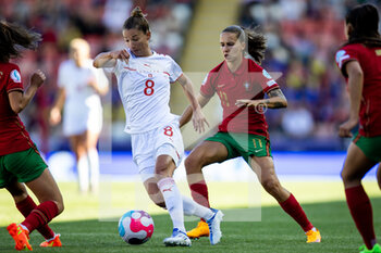 2022-07-09 - Switzerland Midfielder Sandy Maendly during the UEFA Women's Euro 2022, Group C football match between Portugal and Switzerland on July 9, 2022 at Leigh Sports Village in Leigh, England - FOOTBALL - WOMEN'S EURO 2022 - PORTUGAL V SWITZERLAND - UEFA EUROPEAN - SOCCER