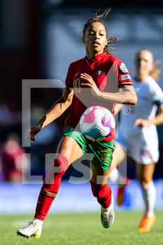 2022-07-09 - Portugal Forward Jessica Silva during the UEFA Women's Euro 2022, Group C football match between Portugal and Switzerland on July 9, 2022 at Leigh Sports Village in Leigh, England - FOOTBALL - WOMEN'S EURO 2022 - PORTUGAL V SWITZERLAND - UEFA EUROPEAN - SOCCER