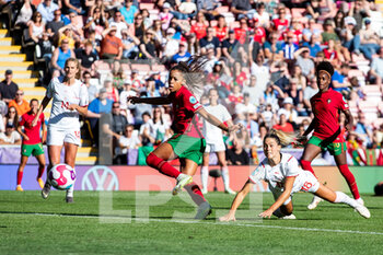 2022-07-09 - Portugal Forward Jessica Silva scores a goal 2-2 during the UEFA Women's Euro 2022, Group C football match between Portugal and Switzerland on July 9, 2022 at Leigh Sports Village in Leigh, England - FOOTBALL - WOMEN'S EURO 2022 - PORTUGAL V SWITZERLAND - UEFA EUROPEAN - SOCCER
