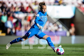 2022-07-09 - Switzerland Goalkeeper Gaelle Thalmann during the UEFA Women's Euro 2022, Group C football match between Portugal and Switzerland on July 9, 2022 at Leigh Sports Village in Leigh, England - FOOTBALL - WOMEN'S EURO 2022 - PORTUGAL V SWITZERLAND - UEFA EUROPEAN - SOCCER
