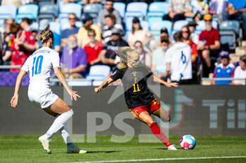 2022-07-10 - Belgium Janice Cayman during the UEFA Women's Euro 2022, Group D football match between Belgium and Iceland on July 10, 2022 at Manchester City Academy Stadium in Manchester, England - FOOTBALL - WOMEN'S EURO 2022 - BELGIUM V ICELAND - UEFA EUROPEAN - SOCCER