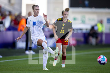 2022-07-10 - Iceland Midfielder Dagny Brynjarsdottir during the UEFA Women's Euro 2022, Group D football match between Belgium and Iceland on July 10, 2022 at Manchester City Academy Stadium in Manchester, England - FOOTBALL - WOMEN'S EURO 2022 - BELGIUM V ICELAND - UEFA EUROPEAN - SOCCER