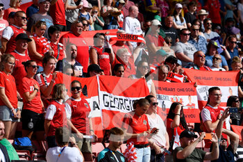 2022-07-11 - Austria fans during the UEFA Women's Euro 2022, Group A football match between Austria and Northern Ireland on July 11, 2022 at the St Mary's Stadium in Southampton, England - FOOTBALL - WOMEN'S EURO 2022 - AUSTRIA V NORTHERN IRELAND - UEFA EUROPEAN - SOCCER