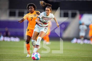 2022-07-13 - Portugal Defender Diana Gomes (19) during the UEFA Women's Euro 2022, Group C football match between Netherlands and Portugal on July 13, 2022 at Leigh Sports Village in Leigh, England - FOOTBALL - WOMEN'S EURO 2022 - NETHERLANDS V PORTUGAL - UEFA EUROPEAN - SOCCER