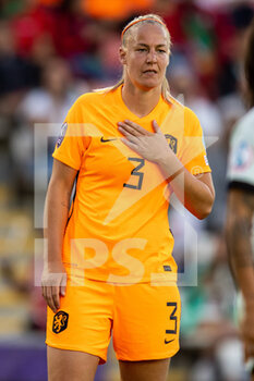 2022-07-13 - Stefanie Van der Gragt of Netherlands (3) during the UEFA Women's Euro 2022, Group C football match between Netherlands and Portugal on July 13, 2022 at Leigh Sports Village in Leigh, England - FOOTBALL - WOMEN'S EURO 2022 - NETHERLANDS V PORTUGAL - UEFA EUROPEAN - SOCCER