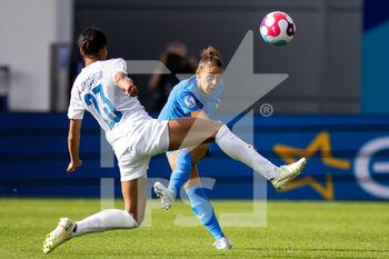2022-07-14 - Italy Defender Lisa Boattin (17) and Iceland Forward Sveindis Jane Jonsdottir (23) during the UEFA Women's Euro 2022, Group D football match between Italy and Iceland on July 14, 2022 at Manchester City Academy Stadium in Manchester, England - FOOTBALL - WOMEN'S EURO 2022 - ITALY V ICELAND - UEFA EUROPEAN - SOCCER