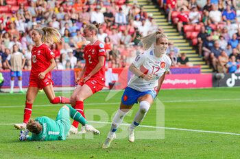 2022-07-17 - Victoria Pelova (12) of Netherlands celebrates her goal 1-3 during the UEFA Women's Euro 2022, Group C football match between Switzerland and Netherlands on July 17, 2022 at Bramall Lane in Sheffield, England - FOOTBALL - WOMEN'S EURO 2022 - SWITZERLAND V NETHERLANDS - UEFA EUROPEAN - SOCCER