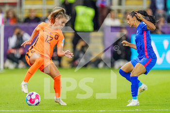 2022-07-23 - Victoria Pelova of the Netherlands, Sakina Karchaoui of France during the UEFA Women's Euro 2022, quarter final football match between France and Netherlands on July 23, 2022 at New York Stadium in Rotherham, England - FOOTBALL - WOMEN'S EURO 2022 - 1/4 - FRANCE V NETHERLANDS - UEFA EUROPEAN - SOCCER