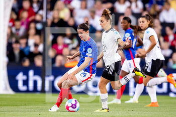 2022-07-27 - Charlotte Bilbault of France and Lina Magull of Germany during the UEFA Women's Euro 2022, semi final football match between Germany and France on July 27, 2022 at stadium:mk in Milton Keynes, England - FOOTBALL - WOMEN'S EURO 2022 - 1/2 - GERMANY V FRANCE - UEFA EUROPEAN - SOCCER