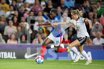 2022-07-27 - Kadidiatou Diani of France, Kathrin-Julia Hendrich of Germany during the UEFA Women's Euro 2022, semi final football match between Germany and France on July 27, 2022 at stadium:mk in Milton Keynes, England - FOOTBALL - WOMEN'S EURO 2022 - 1/2 - GERMANY V FRANCE - UEFA EUROPEAN - SOCCER