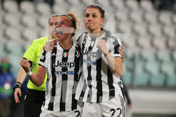 2022-03-23 - Agnese Bonfantini (Juventus Women) and Arianna Caruso (Juventus Women) celebrates the goal - JUVENTUS WOMEN VS OLYMPIQUE LYONNAIS - UEFA CHAMPIONS LEAGUE WOMEN - SOCCER