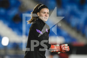 2022-03-22 - 20.03.2022, Madrid, Spain. goalkeeper Gemma Font Futbol Club Barcelona warming up during the UEFA Women's Champions League match between Real Madrid and FC Barcelona at Estadio Alfredo Di Stefano on 20 March 2022 in Madrid Spain. - REAL MADRID VS FC BARCELONA - UEFA CHAMPIONS LEAGUE WOMEN - SOCCER