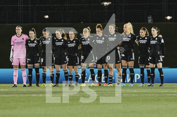 2022-03-22 - 20.03.2022, Madrid, Spain. Real Madrid CF Femenino line up prior the UEFA Women's Champions League match between Real Madrid and FC Barcelona at Estadio Alfredo Di Stefano on 20 March 2022 in Madrid Spain. - REAL MADRID VS FC BARCELONA - UEFA CHAMPIONS LEAGUE WOMEN - SOCCER