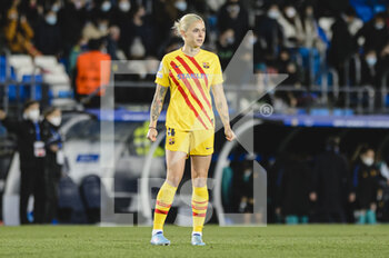2022-03-22 - 20.03.2022, Madrid, Spain. Maria Leon Futbol Club Barcelona getting into the field during the UEFA Women's Champions League match between Real Madrid and FC Barcelona at Estadio Alfredo Di Stefano on 20 March 2022 in Madrid Spain. - REAL MADRID VS FC BARCELONA - UEFA CHAMPIONS LEAGUE WOMEN - SOCCER