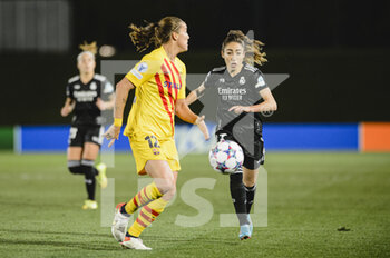 2022-03-22 - 20.03.2022, Madrid, Patri Guijarro Futbol Club Barcelona (L) is chased by Olga Carmona of Real Madrid CF Femenino (R) Spain. during the UEFA Women's Champions League match between Real Madrid and FC Barcelona at Estadio Alfredo Di Stefano on 20 March 2022 in Madrid Spain. - REAL MADRID VS FC BARCELONA - UEFA CHAMPIONS LEAGUE WOMEN - SOCCER