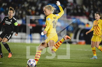 2022-03-22 - 20.03.2022, Madrid, Spain. Ana Crnogorcevic Futbol Club Barcelona attempts a kick during the UEFA Women's Champions League match between Real Madrid and FC Barcelona at Estadio Alfredo Di Stefano on 20 March 2022 in Madrid Spain. - REAL MADRID VS FC BARCELONA - UEFA CHAMPIONS LEAGUE WOMEN - SOCCER