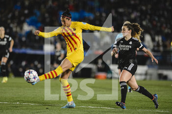 2022-03-22 - 20.03.2022, Madrid, Spain. Jenni Hermoso Futbol Club Barcelona attempts a kick during the UEFA Women's Champions League match between Real Madrid and FC Barcelona at Estadio Alfredo Di Stefano on 20 March 2022 in Madrid Spain. - REAL MADRID VS FC BARCELONA - UEFA CHAMPIONS LEAGUE WOMEN - SOCCER