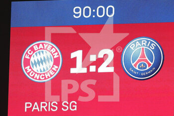 2022-03-22 - Illustration scoreboard at full time during the UEFA Women's Champions League, Quarter-finals, 1st leg football match between Bayern Munich and Paris Saint-Germain on March 22, 2022 at Allianz Arena in Munich, Germany - BAYERN MUNICH VS PARIS SAINT-GERMAIN - UEFA CHAMPIONS LEAGUE WOMEN - SOCCER