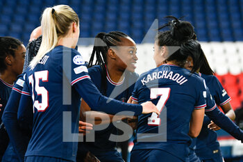 2022-03-30 - Marie-Antoinette Katoto and team of PSG after scoring a goal during the UEFA Women's Champions League, Quarter-finals, 2nd leg football match between Paris Saint-Germain (PSG) and FC Bayern Munich (Munchen) on March 30, 2022 at Parc des Princes stadium in Paris, France - PARIS SAINT-GERMAIN (PSG) VS BAYERN MUNICH - UEFA CHAMPIONS LEAGUE WOMEN - SOCCER