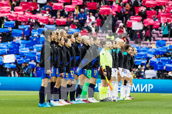 2022-03-30 - Teams during the UEFA Women's Champions League, Quarter-finals, 2nd leg football match between FC Barcelona and Real Madrid CF on March 30, 2022 at Camp Nou stadium in Barcelona, Spain - FC BARCELONA VS REAL MADRID CF - UEFA CHAMPIONS LEAGUE WOMEN - SOCCER