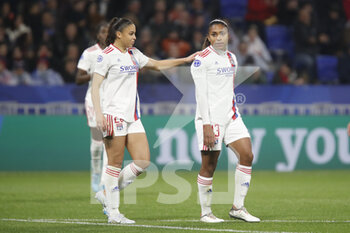 2022-03-31 - Catarina MACARIO of Lyon and Delphine CASCARINO of Lyon during the UEFA Women's Champions League, Quarter-finals, 2nd leg football match between Olympique Lyonnais (Lyon) and Juventus FC on March 31, 2022 at Groupama stadium in Decines-Charpieu near Lyon, France - OLYMPIQUE LYONNAIS (LYON) VS JUVENTUS FC - UEFA CHAMPIONS LEAGUE WOMEN - SOCCER