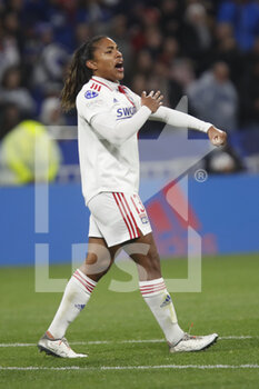 2022-03-31 - Catarina MACARIO of Lyon celebrate the victory during the UEFA Women's Champions League, Quarter-finals, 2nd leg football match between Olympique Lyonnais (Lyon) and Juventus FC on March 31, 2022 at Groupama stadium in Decines-Charpieu near Lyon, France - OLYMPIQUE LYONNAIS (LYON) VS JUVENTUS FC - UEFA CHAMPIONS LEAGUE WOMEN - SOCCER