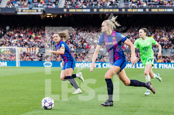 2022-04-22 - Fridolina Rolfo of FC Barcelona during the UEFA Women's Champions League, Semi-finals, 1st leg football match between FC Barcelona and VFL Wolfsburg on April 22, 2022 at Camp Nou in Barcelona, Spain - FC BARCELONA VS VFL WOLFSBURG - UEFA CHAMPIONS LEAGUE WOMEN - SOCCER