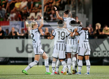 2022-08-21 - Cantore of Juventus Women celebrating after a goal during the football match Juventus Women and Qiryat Fc of the first qualifying round of the Uefa Women’s Champions League on August 21, 2022 at Juventus Training Ground, Turin, Italy. Photo Nderim Kaceli - JUVENTUS WOMEN VS FC KIRYAT GAT - UEFA CHAMPIONS LEAGUE WOMEN - SOCCER