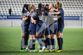 2022-09-21 - Lieke MARTENS of PSG celebrate his goal with teammates during the UEFA Women's Champions League, football match between Paris Saint-Germain and BK Hacken on September 21, 2022 at Jean Bouin stadium in Paris, France - FOOTBALL - WOMEN'S CHAMPIONS LEAGUE - PARIS SG V HACKEN - UEFA CHAMPIONS LEAGUE WOMEN - SOCCER