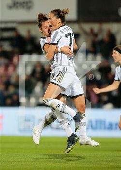 2022-09-28 - Gunnarsdottir of Juventus Women celebrating after a goal  during the Women’s UEFA Champions League, Preliminary round, Seconda match between Juventus Women and Hb Koge, on 28 September 2022 at Moccagatta stadium in Alessandria, Italy. Photo Nderim Kaceli - JUVENTUS WOMEN VS KOGE - UEFA CHAMPIONS LEAGUE WOMEN - SOCCER