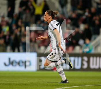 2022-09-28 - Gunnarsdottir of Juventus Women celebrating after a goal during the Women’s UEFA Champions League, Preliminary round, Seconda match between Juventus Women and Hb Koge, on 28 September 2022 at Moccagatta stadium in Alessandria, Italy. Photo Nderim Kaceli - JUVENTUS WOMEN VS KOGE - UEFA CHAMPIONS LEAGUE WOMEN - SOCCER