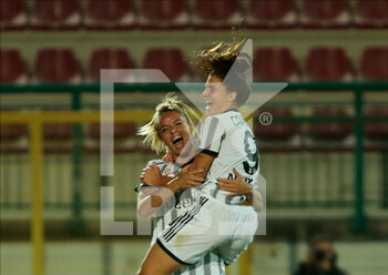 2022-09-28 - Sofia Cantore of Juventus Women celebrating with Martina Rosucci of Juventus Women during the Women’s UEFA Champions League, Preliminary round, Seconda match between Juventus Women and Hb Koge, on 28 September 2022 at Moccagatta stadium in Alessandria, Italy. Photo Nderim Kaceli - JUVENTUS WOMEN VS KOGE - UEFA CHAMPIONS LEAGUE WOMEN - SOCCER