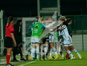2022-09-28 - Sofia Cantore of Juventus Women celebrating with team after a goal during the Women’s UEFA Champions League, Preliminary round, Seconda match between Juventus Women and Hb Koge, on 28 September 2022 at Moccagatta stadium in Alessandria, Italy. Photo Nderim Kaceli - JUVENTUS WOMEN VS KOGE - UEFA CHAMPIONS LEAGUE WOMEN - SOCCER