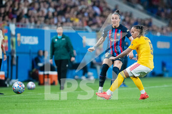 2022-10-19 - Lucy Bronze of FC Barcelona and Nycole Raysla of Benfica during the UEFA Women’s Champions League, Group D football match between FC Barcelona and SL Benfica on October 19, 2022 at Johan Cruyff Stadium in Barcelona, Spain - FOOTBALL - WOMEN'S CHAMPION'S LEAGUE - FC BARCELONA V SL BENFICA - UEFA CHAMPIONS LEAGUE WOMEN - SOCCER