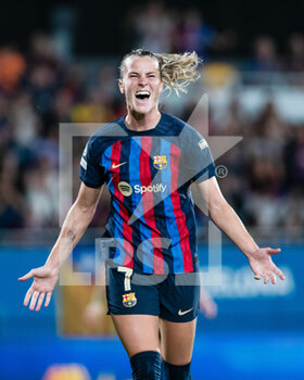 2022-10-19 - Ana-Maria Crnogorcevic of FC Barcelona celebrates a goal during the UEFA Women’s Champions League, Group D football match between FC Barcelona and SL Benfica on October 19, 2022 at Johan Cruyff Stadium in Barcelona, Spain - FOOTBALL - WOMEN'S CHAMPION'S LEAGUE - FC BARCELONA V SL BENFICA - UEFA CHAMPIONS LEAGUE WOMEN - SOCCER