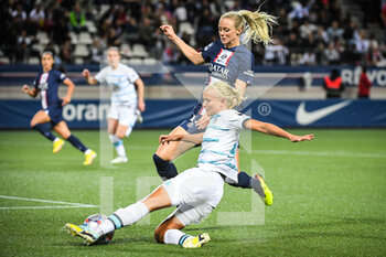 2022-10-20 - Amanda ILESTEDT of PSG and Pernille HARDER of Chelsea during the UEFA Women's Champions League, Group A football match between Paris Saint-Germain and Chelsea on October 20, 2022 at Jean Bouin stadium in Paris, France - FOOTBALL - WOMEN'S CHAMPIONS LEAGUE - PARIS SG V CHELSEA - UEFA CHAMPIONS LEAGUE WOMEN - SOCCER