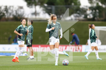 2022-10-26 - Caroline Moller of Real Madrid warms up during the UEFA Women’s Champions League, Group A football match between Real Madrid and Paris Saint-Germain on October 26, 2022 at Alfredo Di Stefano stadium in Valdebebas, Madrid, Spain - FOOTBALL - WOMEN'S CHAMPIONS LEAGUE - REAL MADRID V PARIS SG - UEFA CHAMPIONS LEAGUE WOMEN - SOCCER